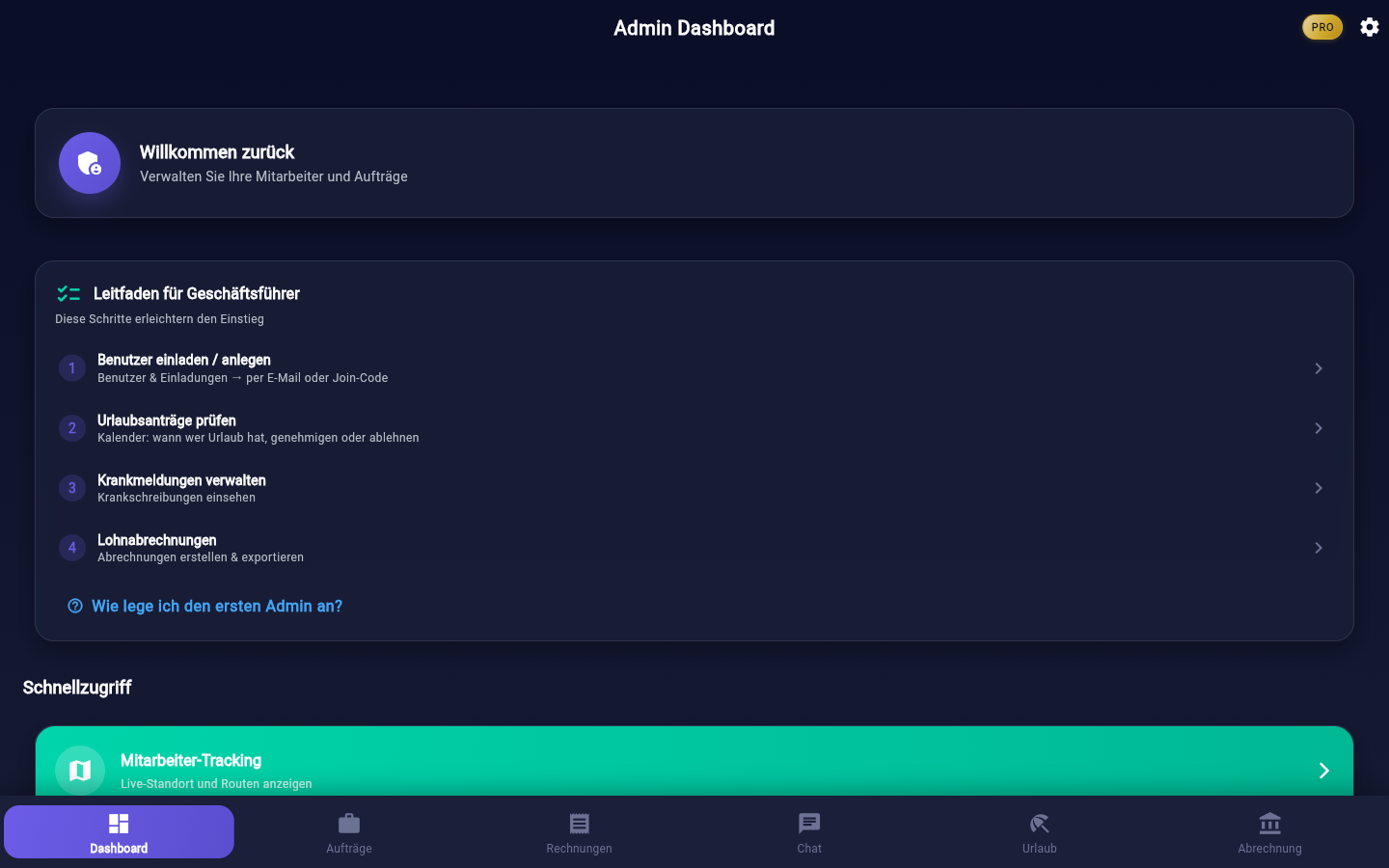 WorkX Admin-Dashboard
